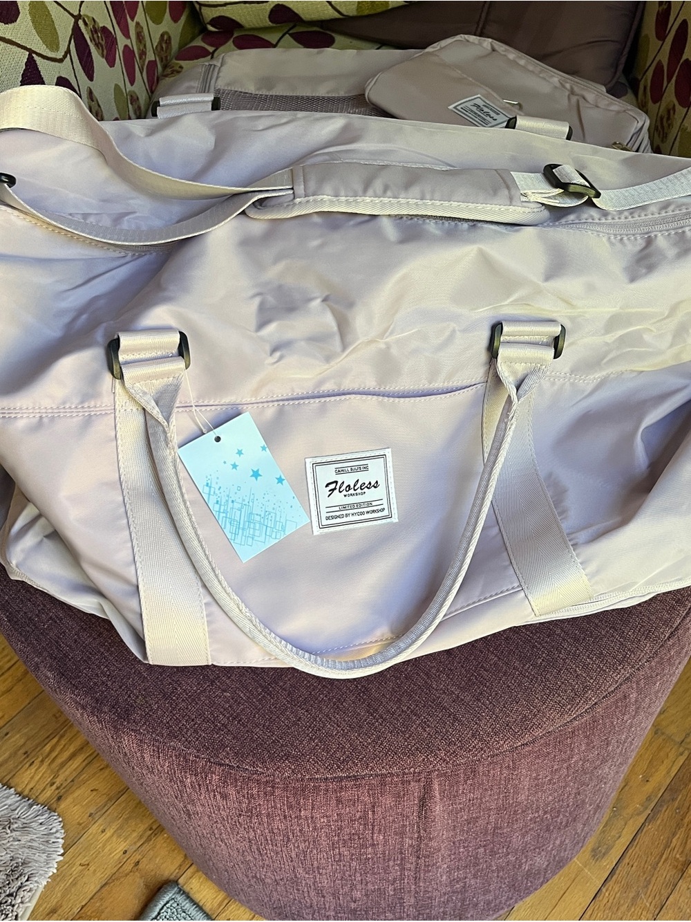Lole Women's Lavender  Weekend Duffel Bag.  3 pc. travel set.